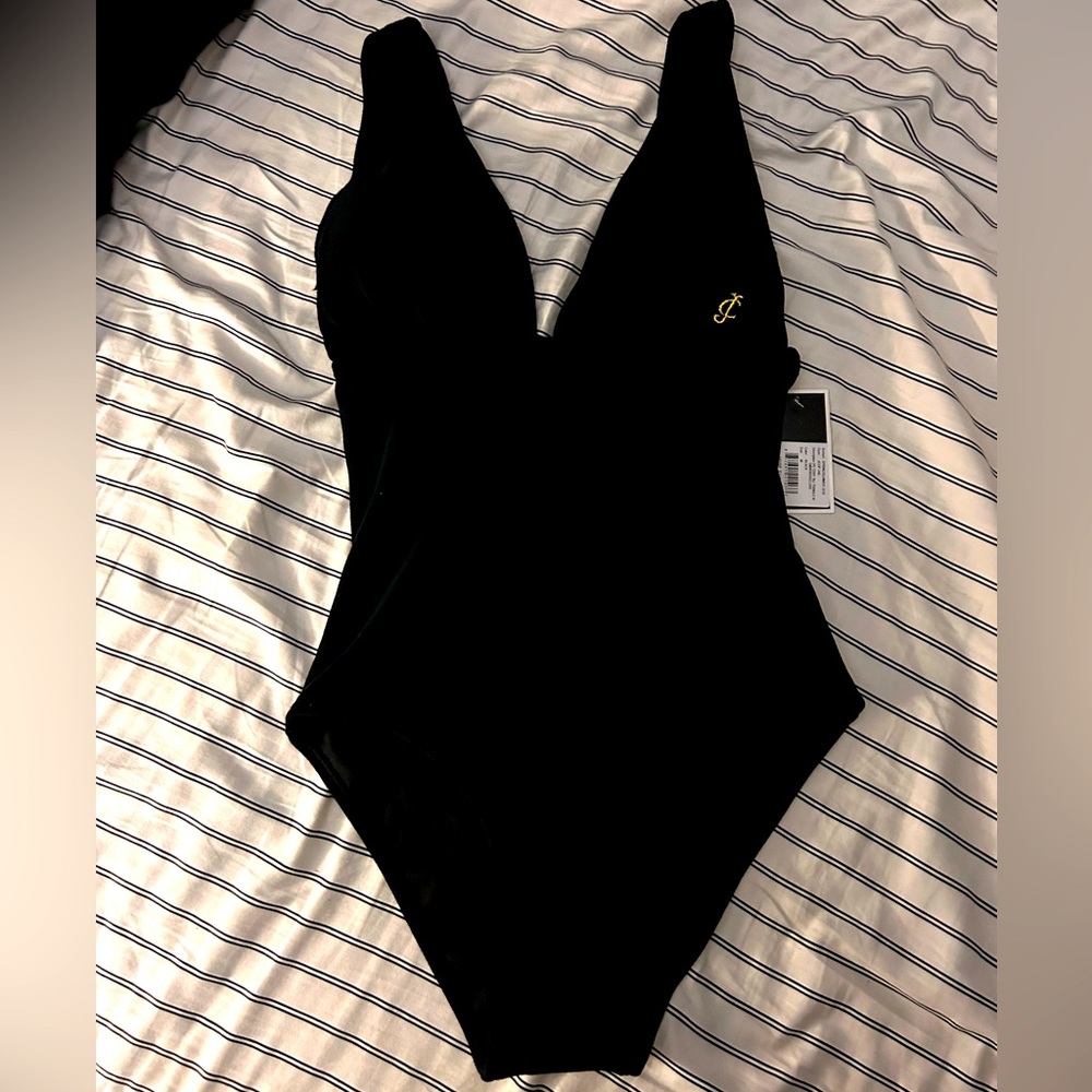 Juicy Couture Terry One piece swimsuit Black.